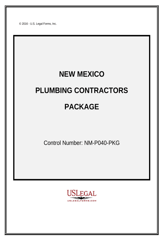 Automate Plumbing Contractor Package - New Mexico Pre-fill Document Bot