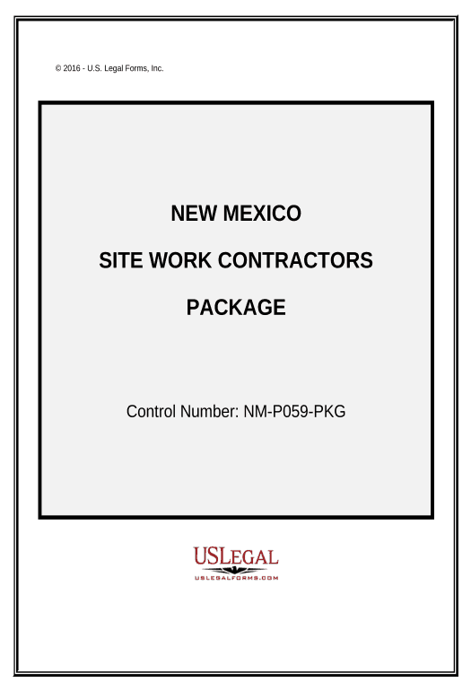 Incorporate Site Work Contractor Package - New Mexico Export to Smartsheet