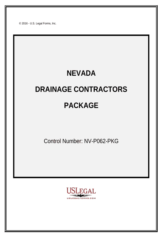 Pre-fill Drainage Contractor Package - Nevada Pre-fill from Smartsheet Bot