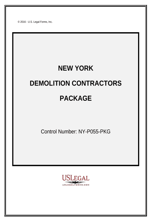 Arrange Demolition Contractor Package - New York OneDrive Bot