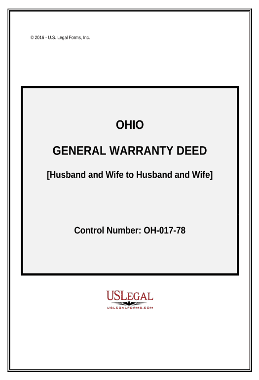Synchronize General Warranty Deed from Husband and Wife to Husband and Wife - Ohio Add Tags to Slate Bot