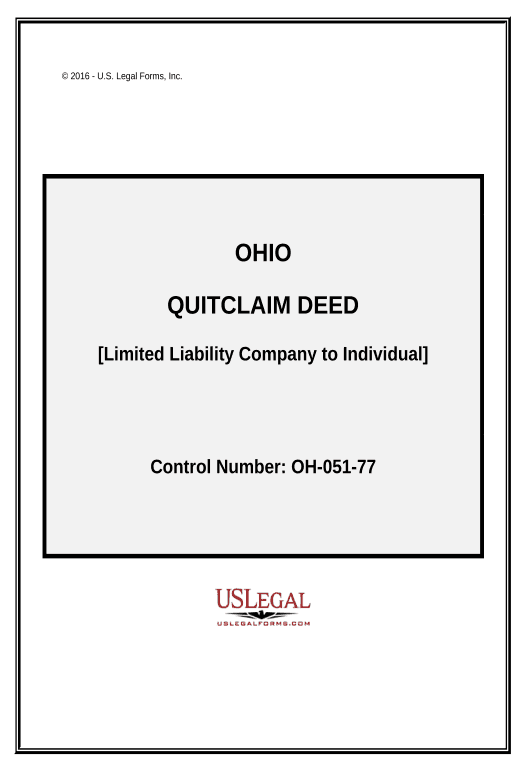 Synchronize Quitclaim Deed from a Limited Liability Company to an Individual - Ohio Export to NetSuite Record Bot