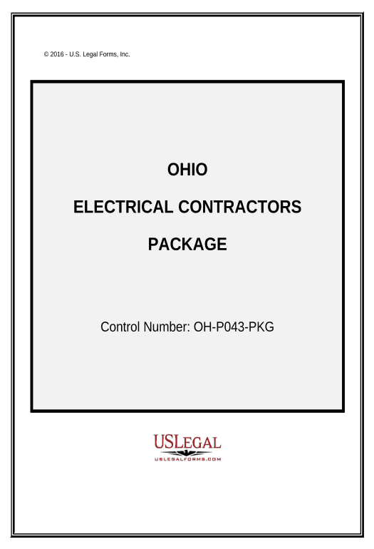 Update Electrical Contractor Package - Ohio Set signature type Bot
