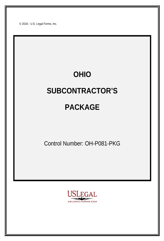 Pre-fill Subcontractors Package - Ohio Pre-fill from CSV File Bot