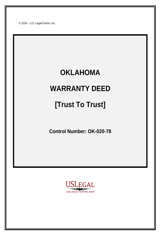Archive Warranty Deed - Trust to Trust - Oklahoma Update MS Dynamics 365 Record