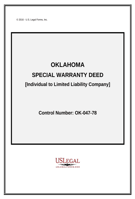 Extract Oklahoma Special Warranty Deed from an Individual to a Limited Liability Company - Oklahoma Pre-fill from AirTable Bot