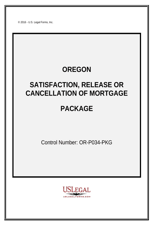 Update Satisfaction, Cancellation or Release of Mortgage Package - Oregon Pre-fill Document Bot