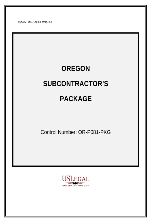 Pre-fill Subcontractors Package - Oregon Export to Excel 365 Bot