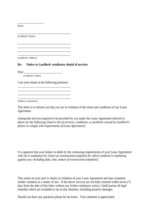 Automate letter landlord notice sample Slack Notification Bot
