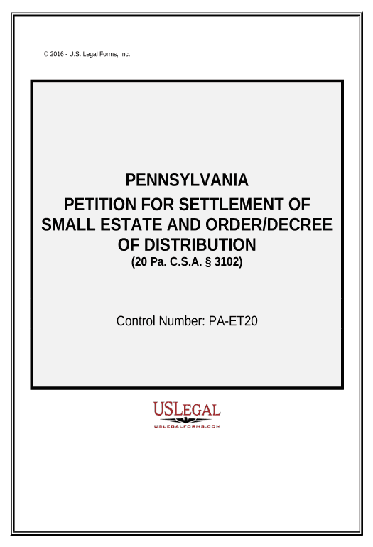Incorporate Summary Administration Package - Not More than $50,000 - Small Estates - Pennsylvania Pre-fill from Google Sheets Bot