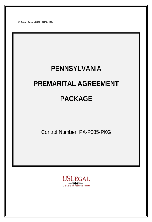 Incorporate Premarital Agreements Package - Pennsylvania Invoke Salesforce Process Bot