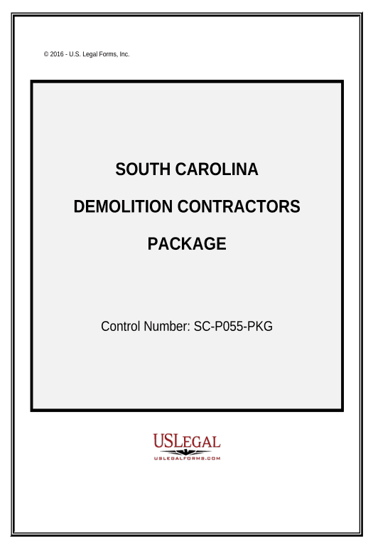 Arrange Demolition Contractor Package - South Carolina Pre-fill from another Slate Bot