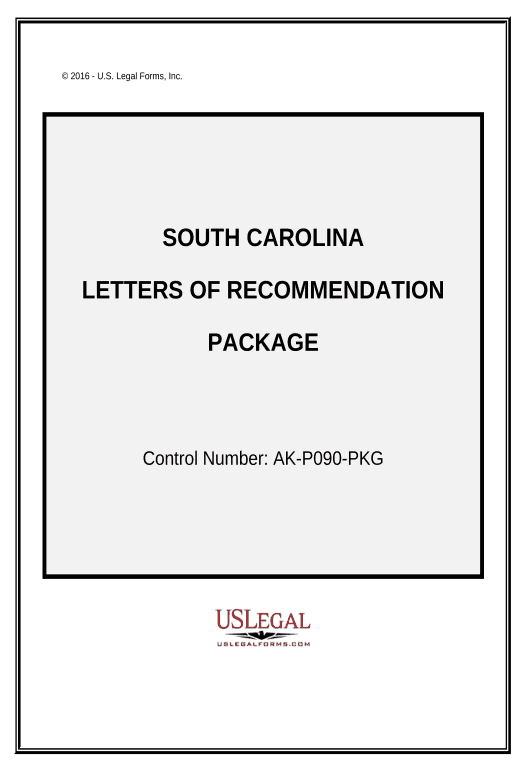 Pre-fill Letters of Recommendation Package - South Carolina Salesforce
