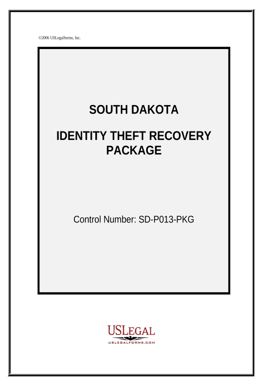 Arrange Identity Theft Recovery Package - South Dakota OneDrive Bot