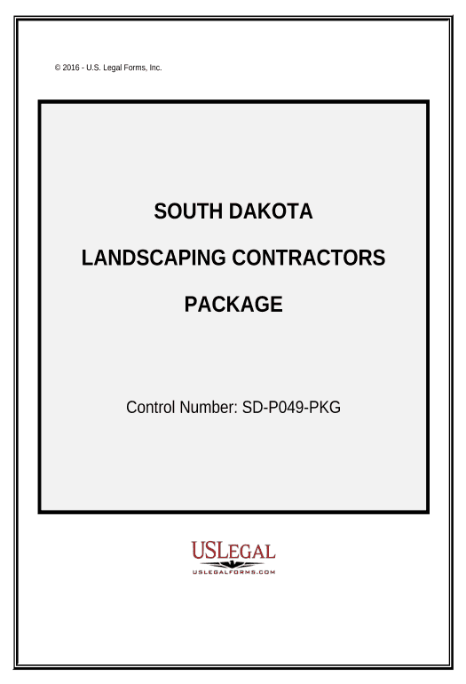 Synchronize Landscaping Contractor Package - South Dakota Hide Signatures Bot
