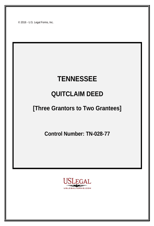Export Quitclaim Deed - Three Grantors to Two Grantees - Tennessee Export to Salesforce Bot