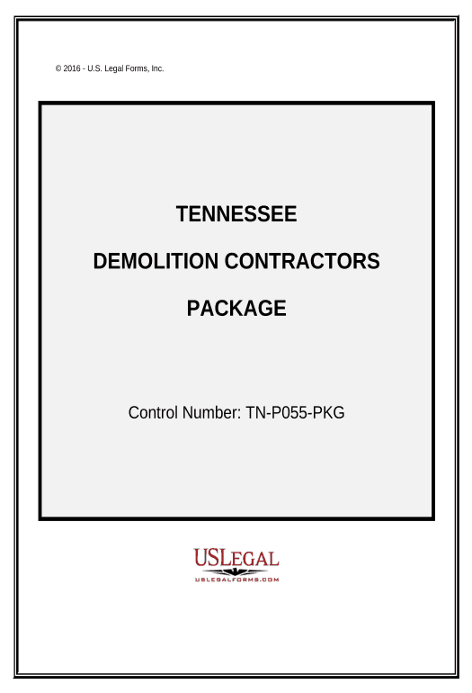 Pre-fill Demolition Contractor Package - Tennessee Google Calendar Bot