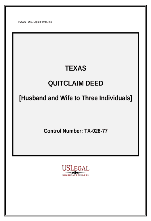 Archive Quitclaim Deed - Husband and Wife to Three Individuals - Texas Archive to SharePoint Folder Bot