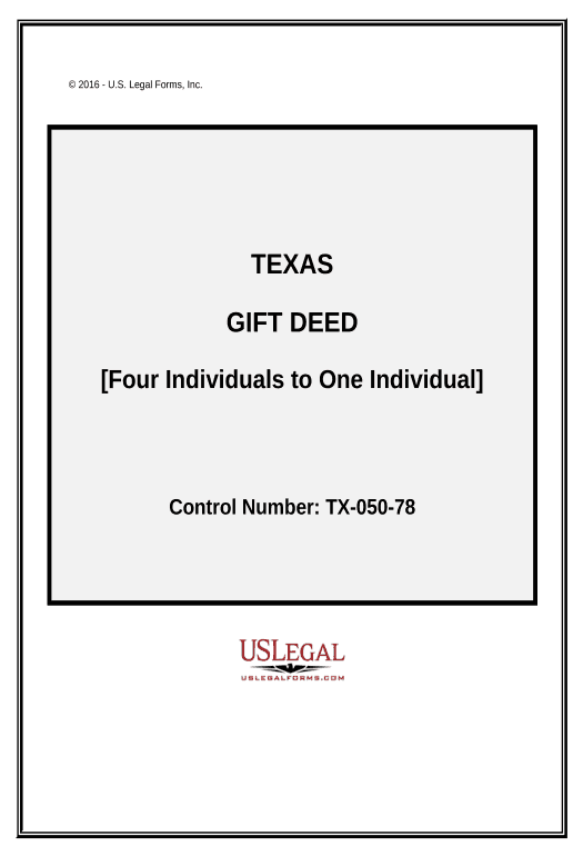 Incorporate Gift Deed from Four Grantors to One Grantee - Texas MS Teams Notification upon Completion Bot