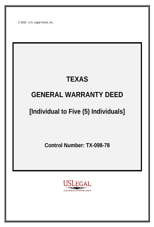 Extract General Warranty Deed from Individual to Five (5) Individuals - Texas Audit Trail Bot