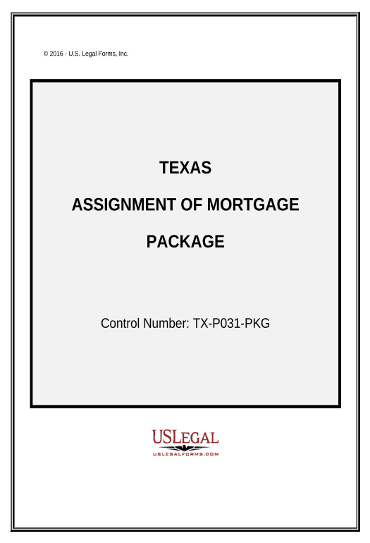 Archive Assignment of Mortgage Package - Texas Update MS Dynamics 365 Record
