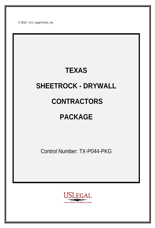 Synchronize Sheetrock Drywall Contractor Package - Texas Audit Trail Bot