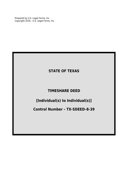 Export Warranty Timeshare Deed for Individuals to Individuals - Texas Pre-fill from another Slate Bot