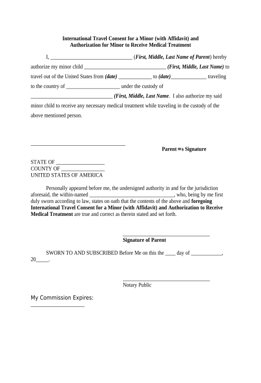 travel.state.gov minor travel consent form