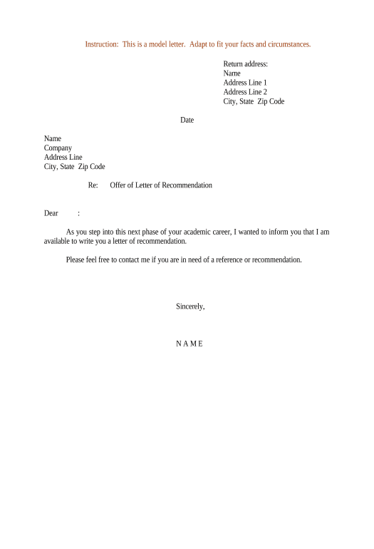 Archive sample letter recommendation form OneDrive Bot