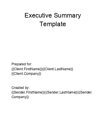 Automate executive summary Template using Mentortools Bot
