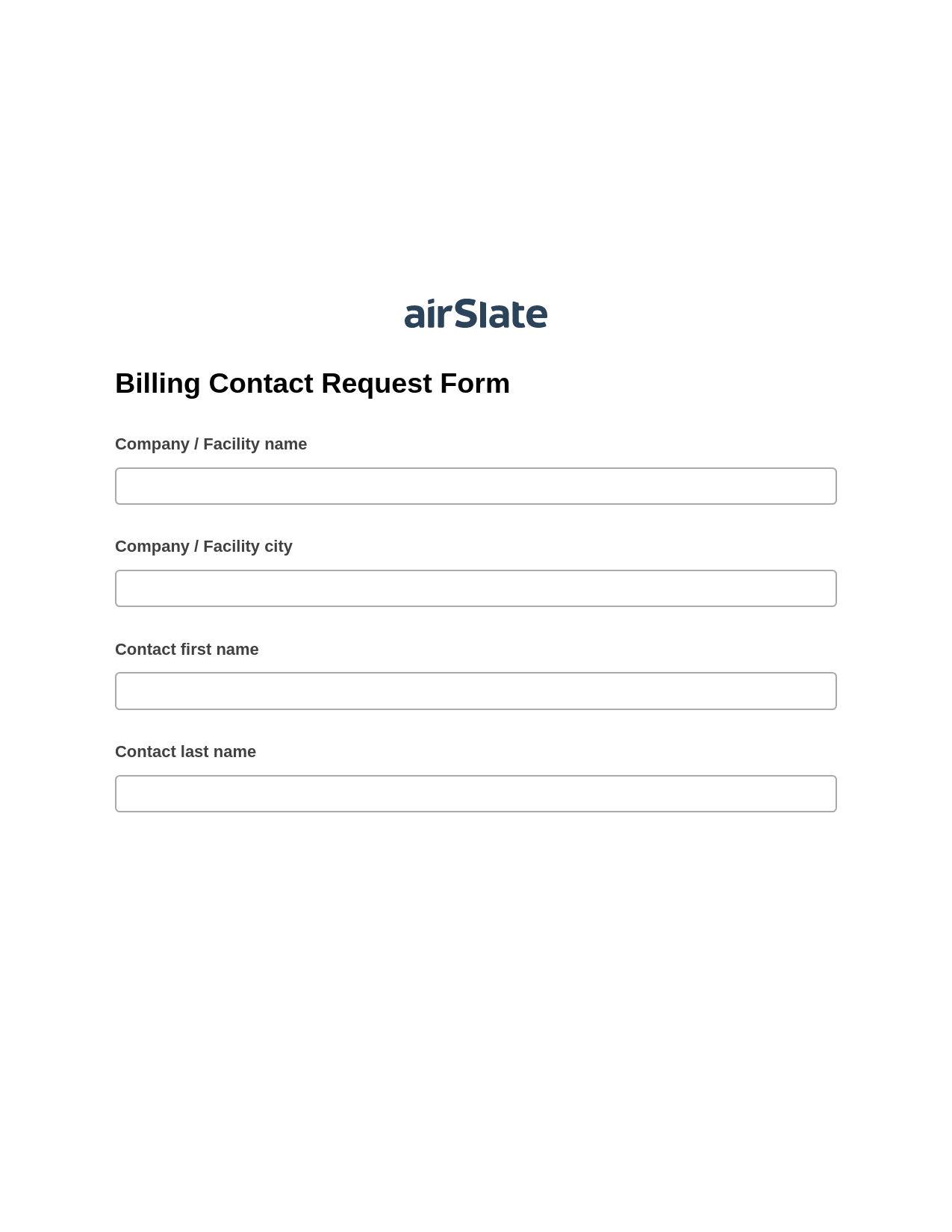 Billing Contact Request Form Pre-fill Dropdowns from Google Sheet Bot, Google Calendar Bot, Export to MySQL Bot