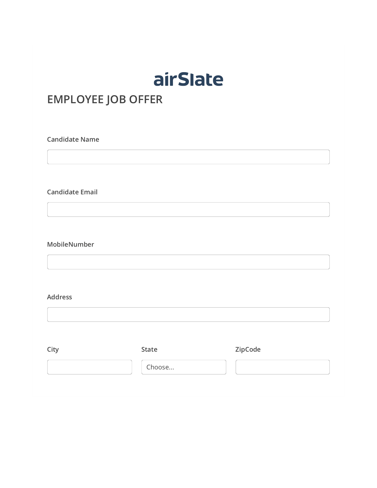 Employee Job Offer Workflow Pre-fill from Google Sheets Bot, Create Slate every Google Sheet Update Bot, Export to Salesforce Bot