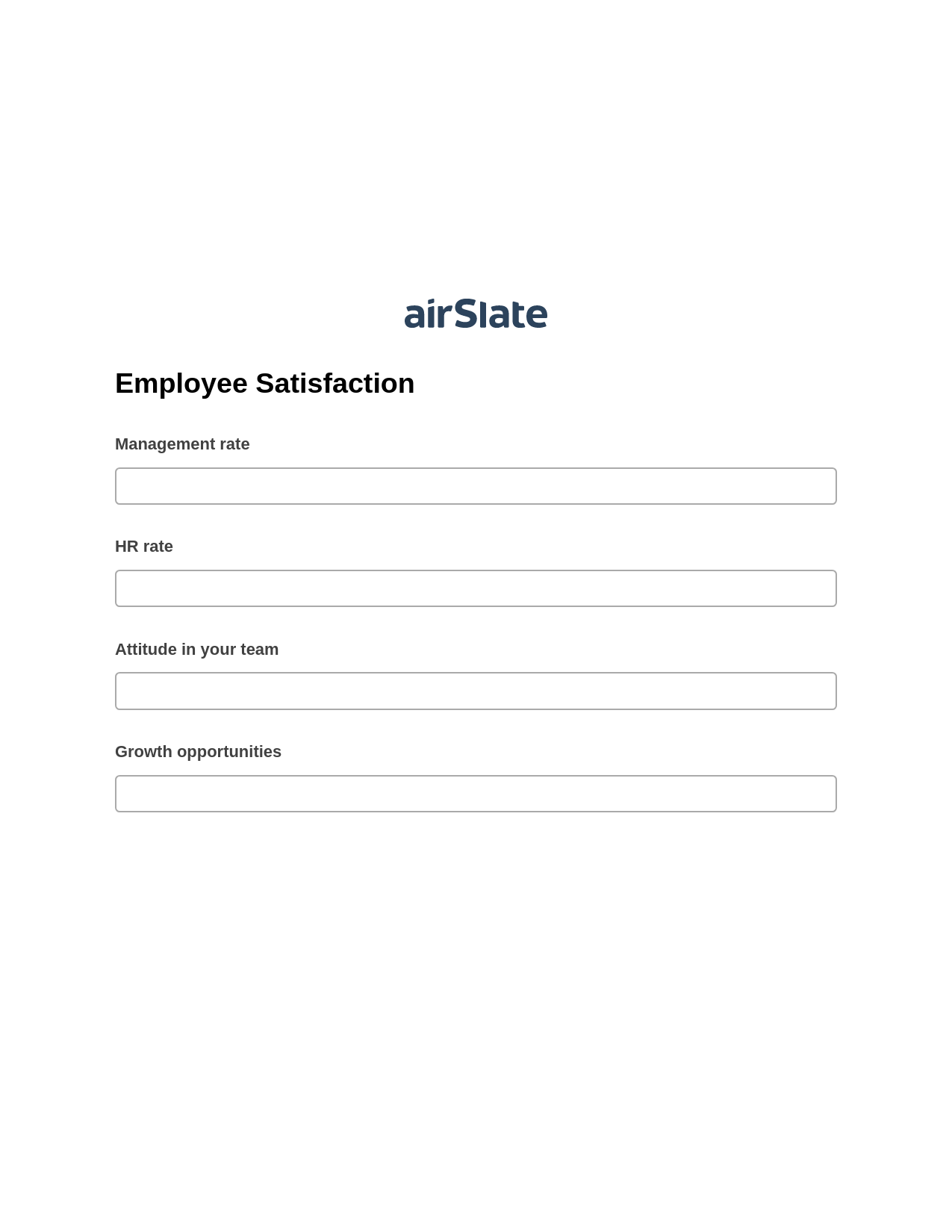 Multirole Employee Satisfaction Pre-fill Document Bot, Hide Signatures Bot, Export to Smartsheet