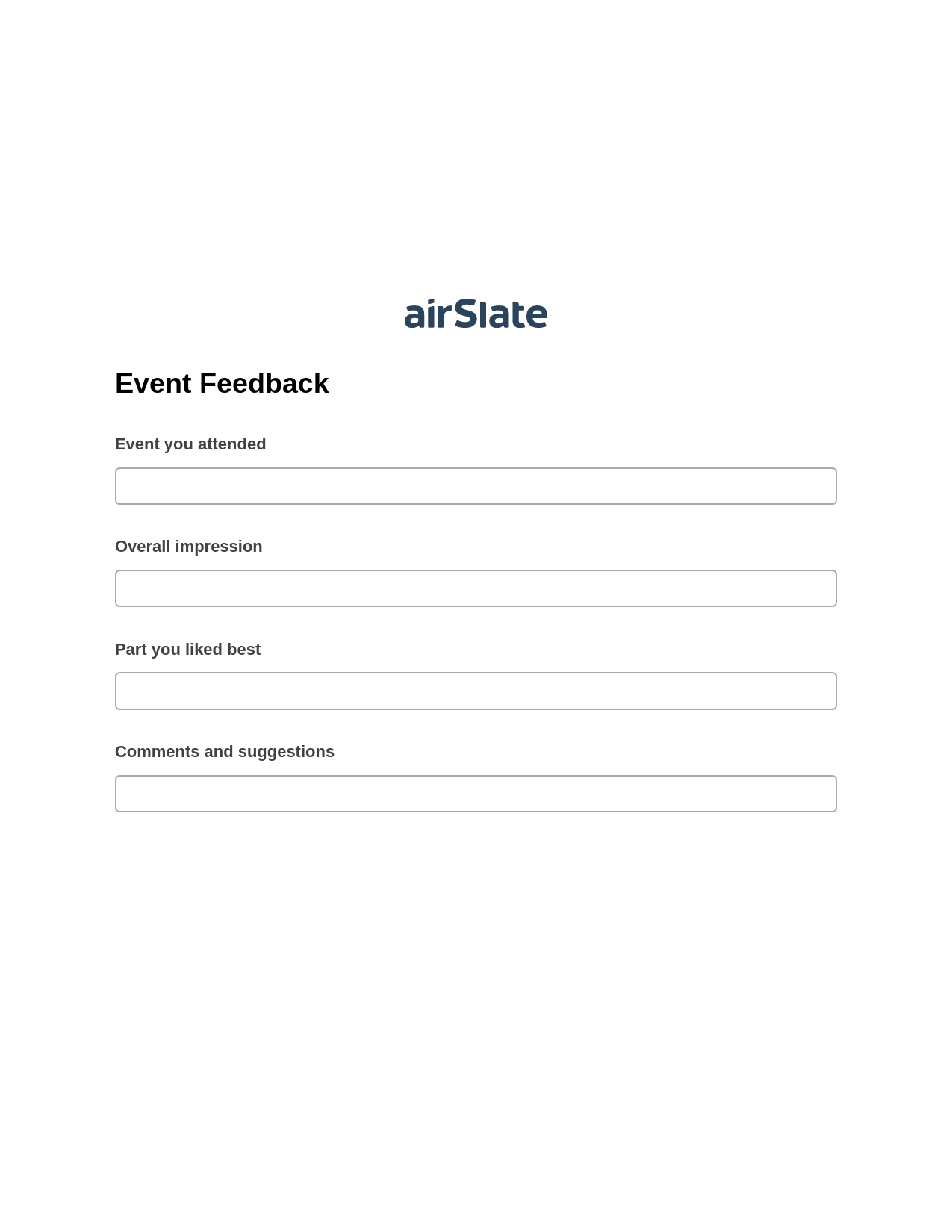 Event Feedback Pre-fill from Salesforce Record Bot, Audit Trail Bot, Box Bot