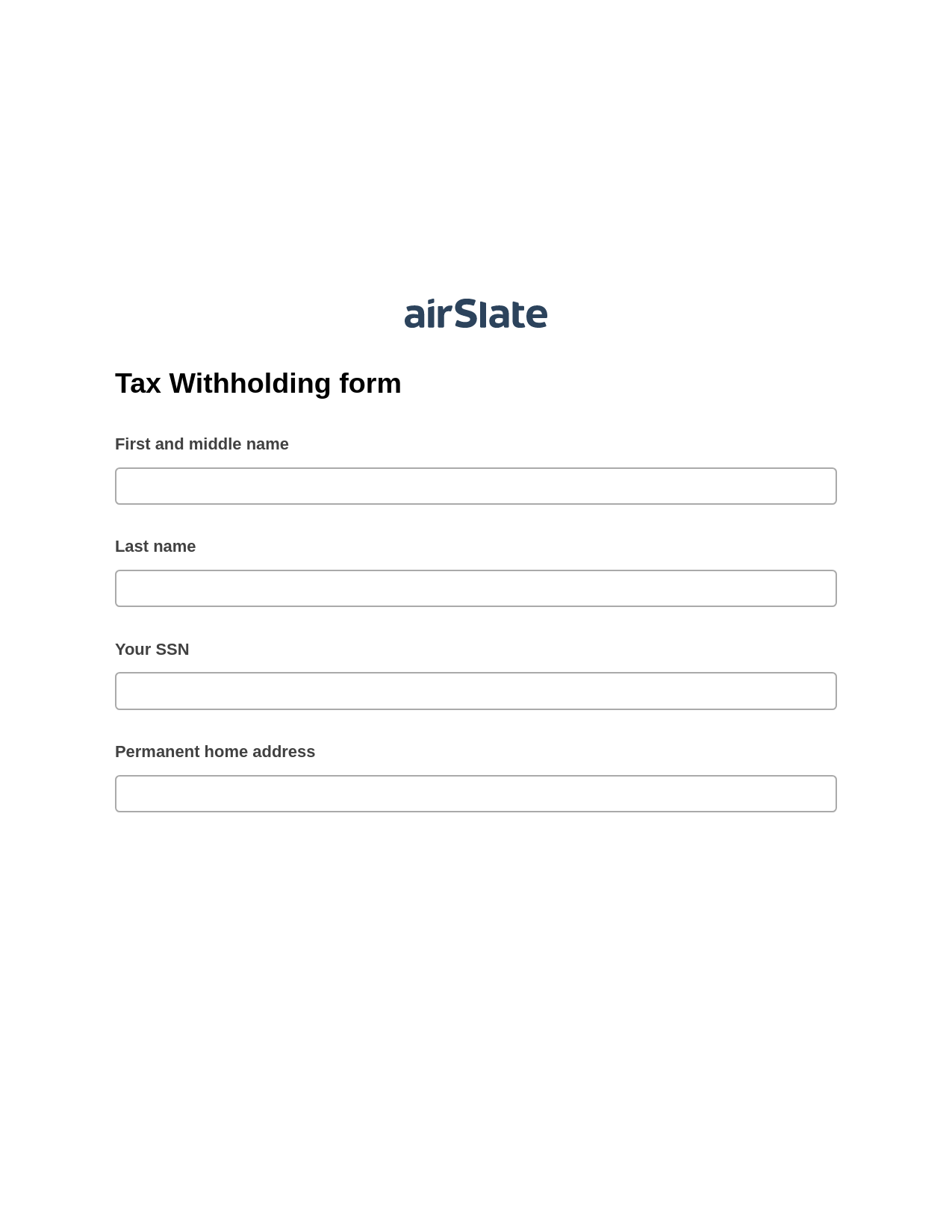 Tax Withholding form Pre-fill from Smartsheet Bot, Audit Trail Bot, Slack Notification Postfinish Bot