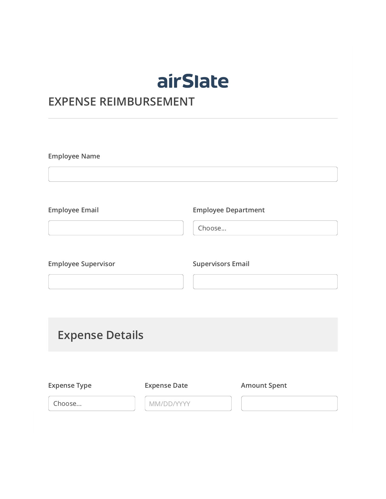 Multirole Expense Reimbursement Workflow Pre-fill from Smartsheet Bot, Add Tags to Slate Bot, Export to Salesforce Bot