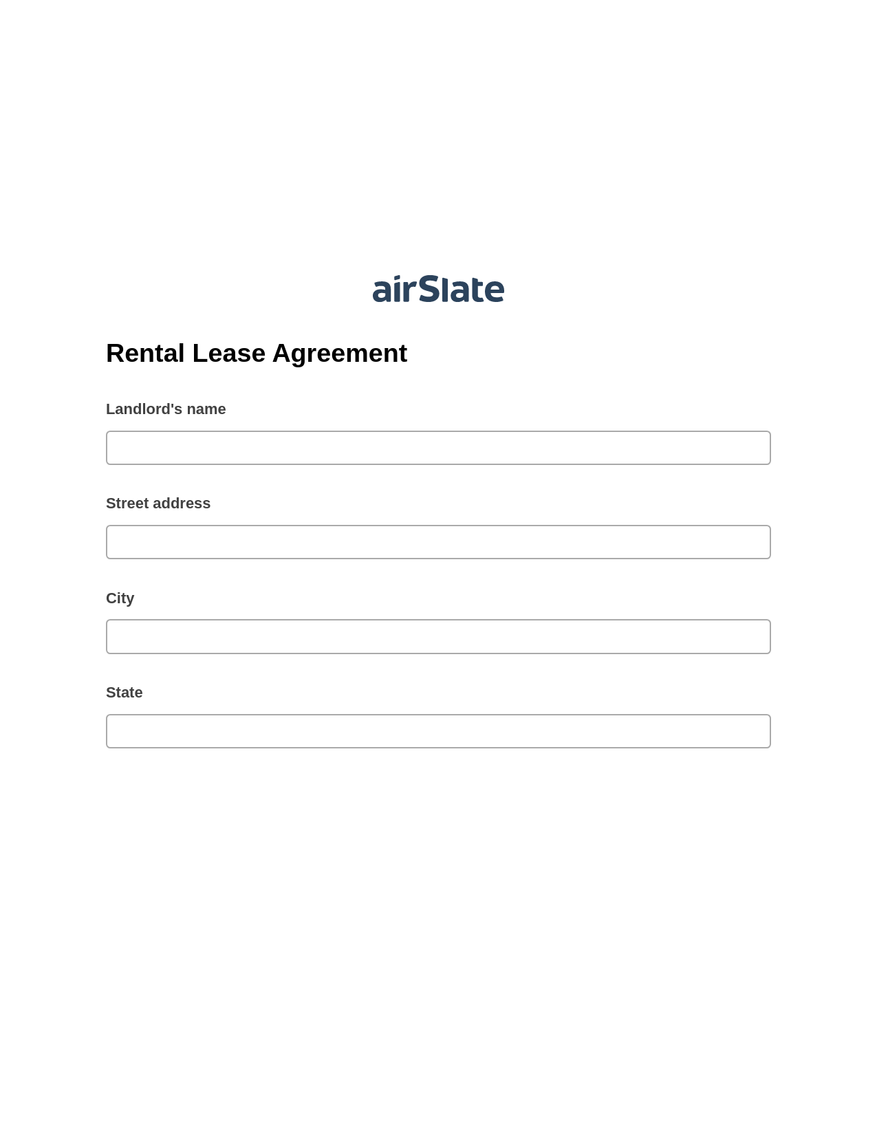 Rental Lease Agreement Pre-fill from Smartsheet Bot, Create slate addon, Export to Google Sheet Bot