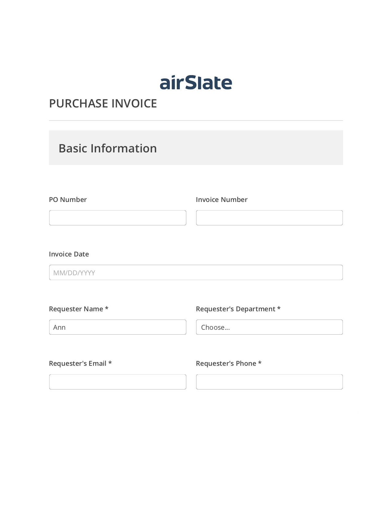 Purchase Invoice Workflow Pre-fill Slate from MS Dynamics 365 Records Bot, Create slate from another Flow Bot, OneDrive Bot