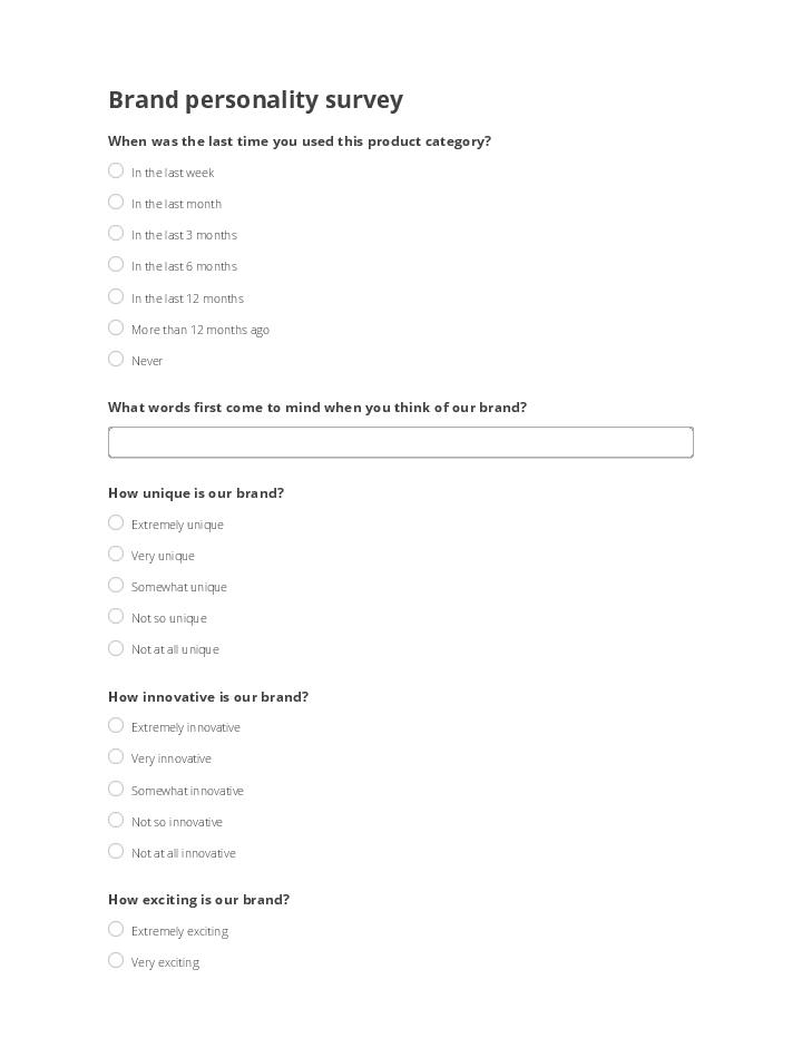 Brand personality survey 