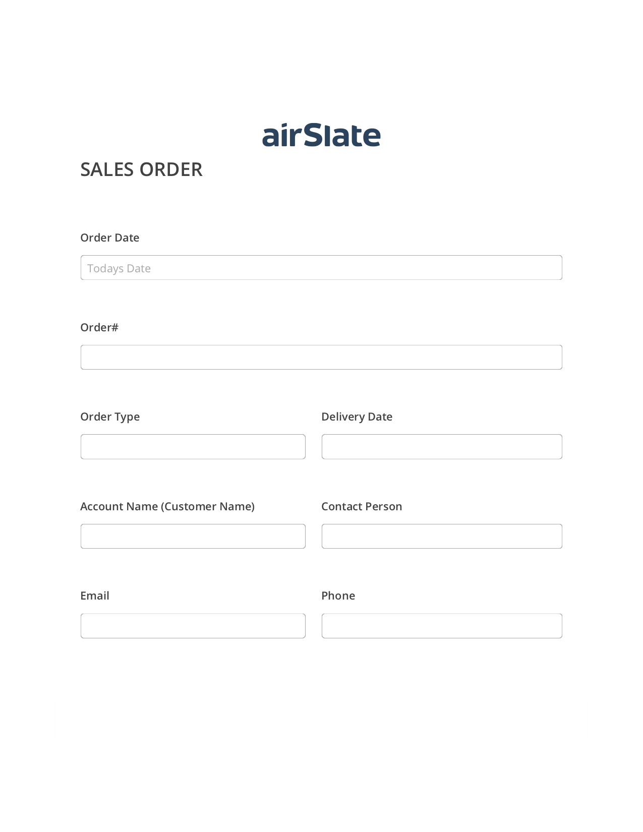 Sales Order Flow Pre-fill Slate from MS Dynamics 365 Records