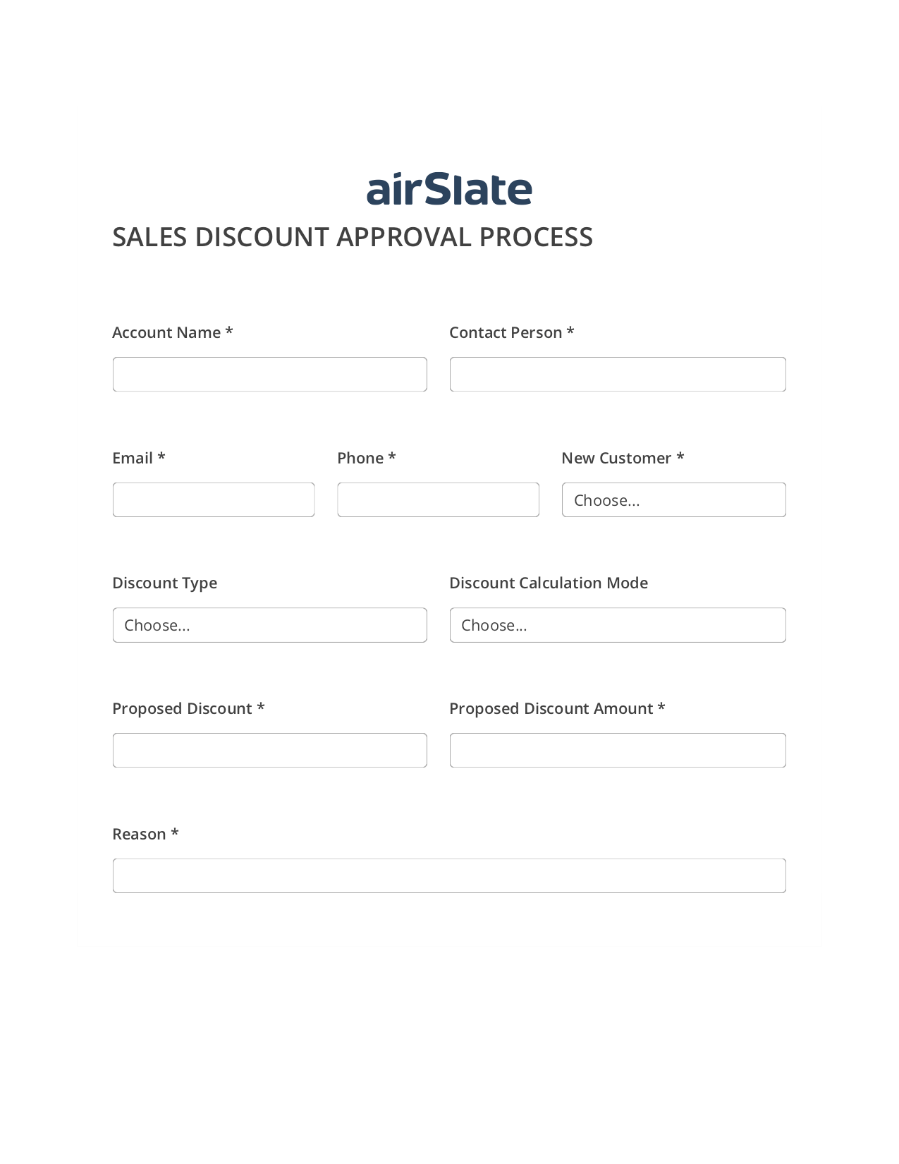 Sales Discount Approval Flow Export to Formstack Documents Bot