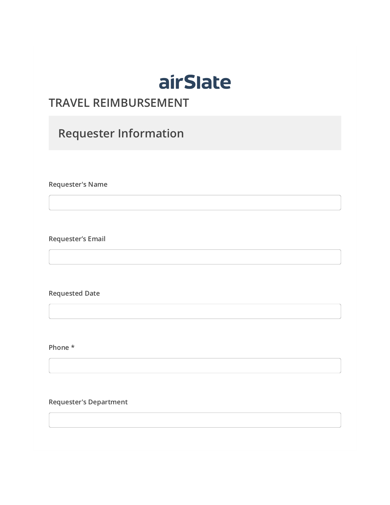 Travel Reimbursement Flow Pre-fill from AirTable Bot