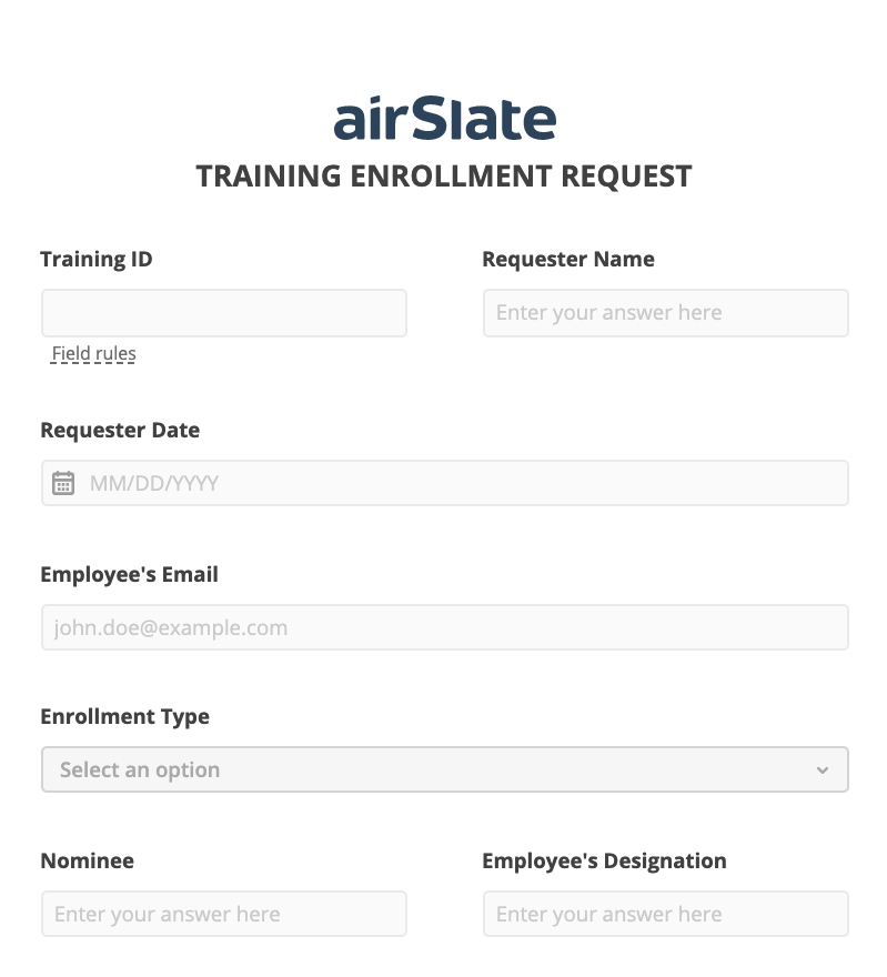 Employee Training Enrollment Request Flow Export to MS Dynamics 365 Bot