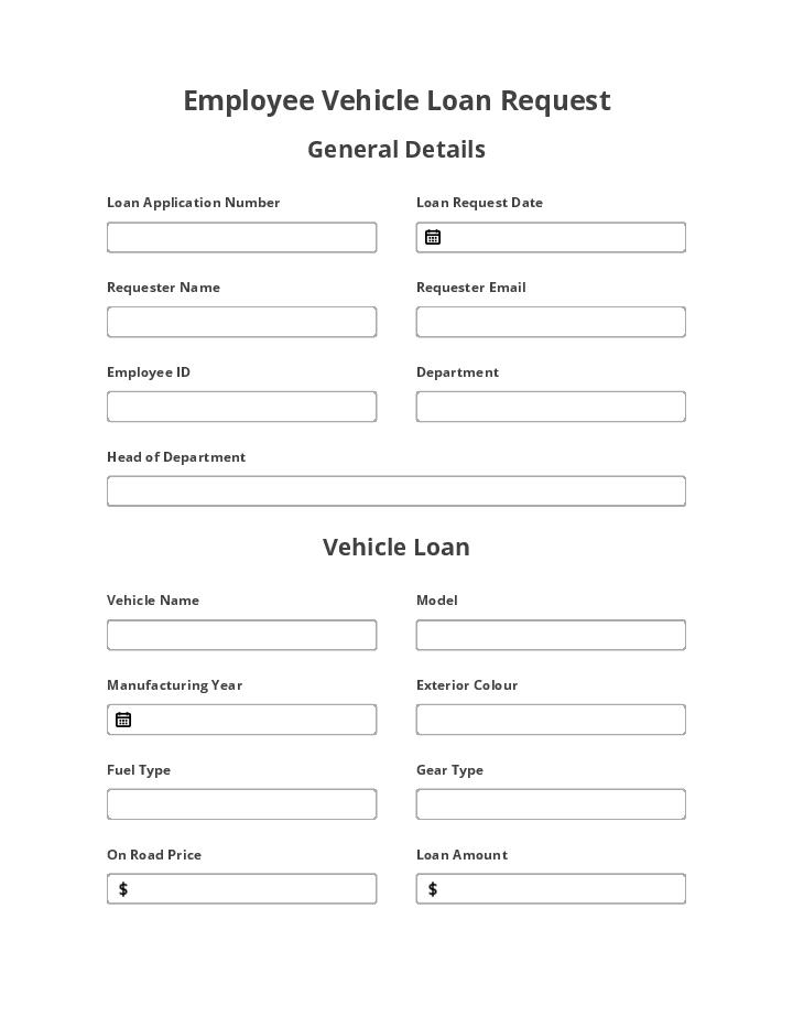 Employee Vehicle Loan Request 