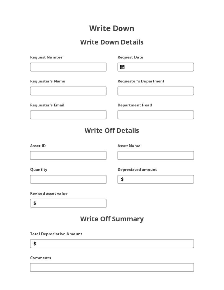 Automate write down Template using Clientary Bot