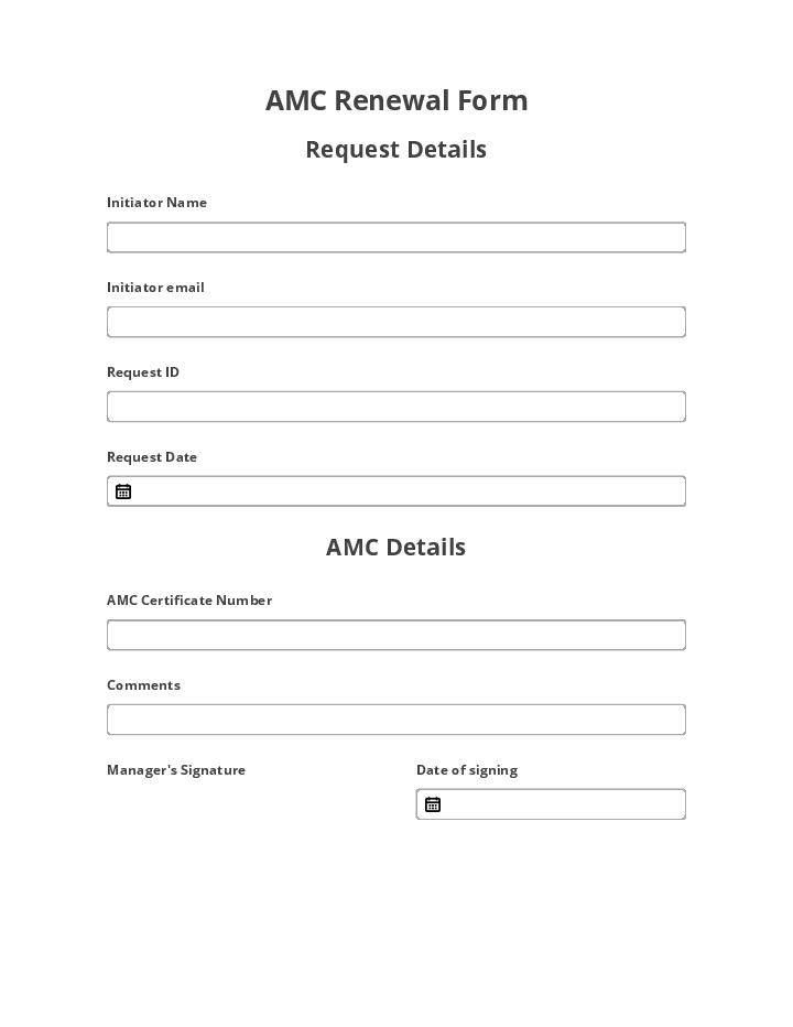 AMC Renewal Form Flow for Concord
