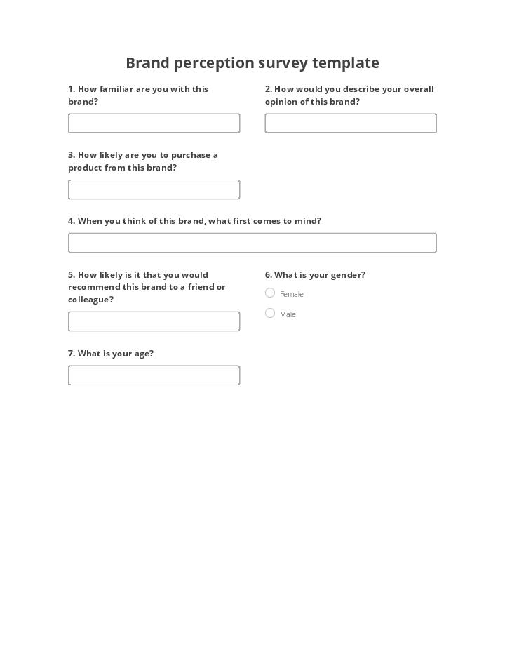 Use HeyForm Bot for Automating brand perception survey  Template