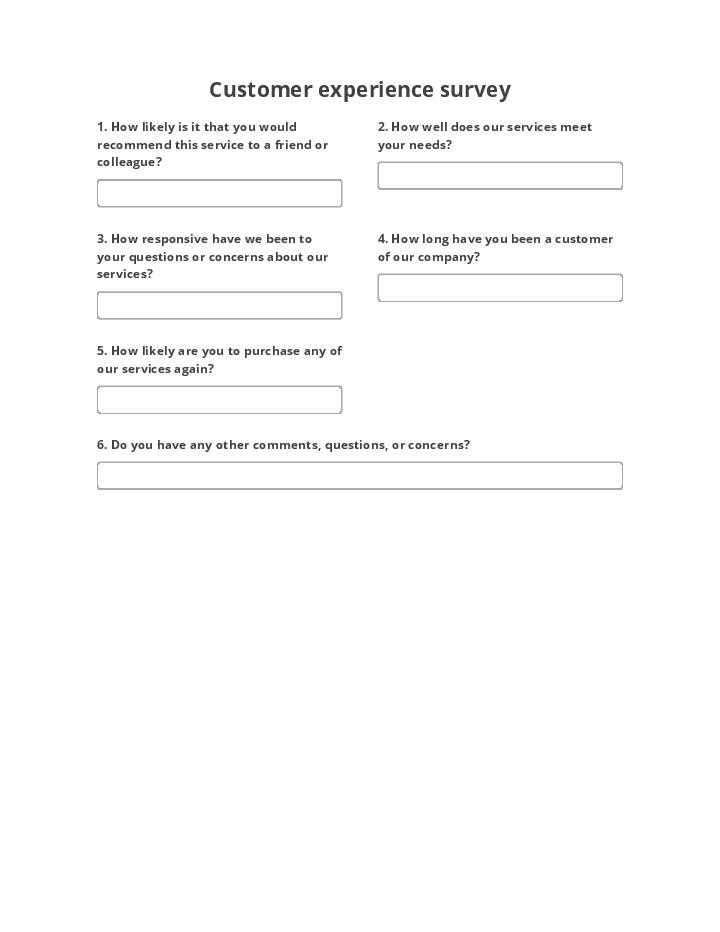 Customer experience survey Flow for Tennessee