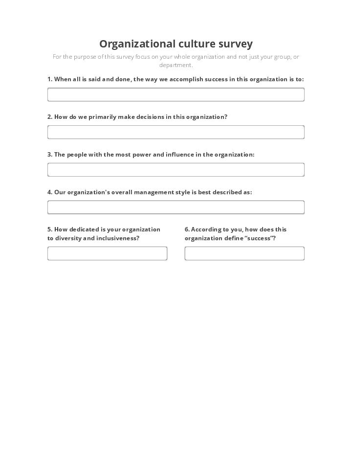Organizational culture survey 