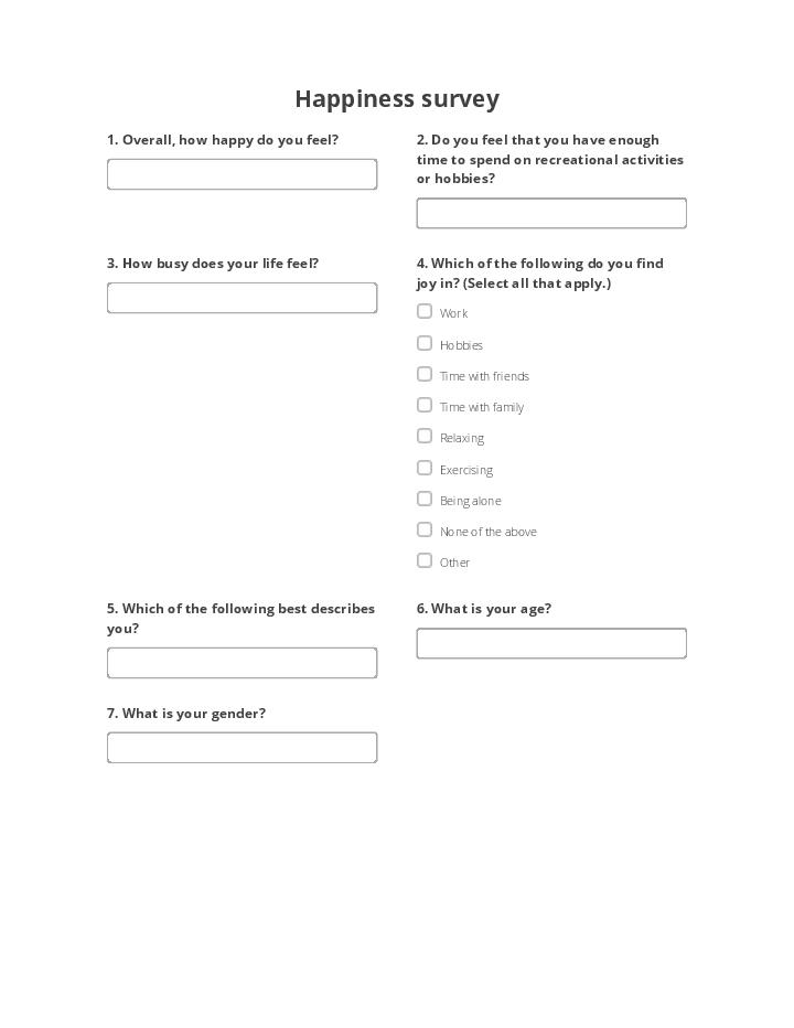Automate happiness survey  Template using emBlue Bot